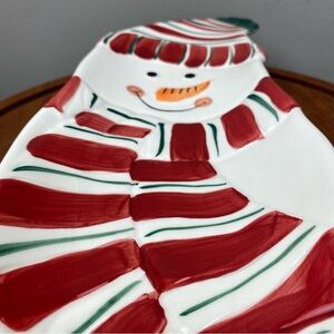 Snowman Serving Dish Christmas